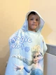 Детское полотенце пончо с капюшоном с Эльзой Эльза для детей 1 - 8 лет - изображение 2