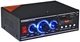 Підсилювач звуку для колонок Bluetooth USB SD FM стереопідсилювач 2 канали 2x15W аудіопідсилювач з пультом ДК MP3 плеєр AUX RCA LED дисплей регулювання басів високих частот живлення 220V 12V для дому автомобіля акустичної системи - изображение 1