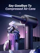 Електричний бездротовий Air Duster AD36 100000 об/хв, з LED-підсвіткою та 6 насадками, три швидкості , аірдастер, повітрядувка, насос для надувних матраців - зображення 3
