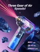 Електричний бездротовий Air Duster AD36 100000 об/хв, з LED-підсвіткою та 6 насадками, три швидкості , аірдастер, повітрядувка, насос для надувних матраців - зображення 7