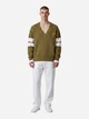 Пуловер мужской Ami Paris V-Neck Heart Logo Striped Knit Sweater AP07001.3XL XL Хаки (396556914816) - изображение 2