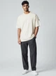 Футболка хлопковая длинная мужская Moncler Embroidered Tonal Logo Cotton T-Shirt MC12001.4M M Белая с вышивкой (121282792893) - изображение 2