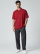 Поло длинное мужское Tommy Hilfiger Tonal Embroidery Logo TH12001.4M M Бордовое (444586443021) - изображение 2