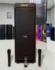 Портативна акустична Bluetooth-колонка з RGB-підсвічуванням і 2 бездротовими мікрофонами ZPX-7779 2х8" 400Вт 90х22х25 см - изображение 2