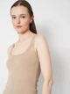 Майка с кружевом женская Vero Moda 10347295 XL Plaza Taupe (5715905610432) - изображение 4