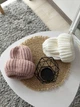 Объемная вязаная шапка с отворотом Мягкая ручной вязки One Size Белый (Шапка Джинжер 495) - изображение 5