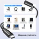Магнітний аудіоадаптер Ugreen CM821 USB-C - 2xUSB-C PD 60W Hi-Fi 16.4 см Сірий (45800) - зображення 6