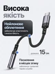 Перехідник BOROFONE Type-C на AUX Jack 3.5 мм з DAC чіпом, аудіо адаптер USB-C для навушників, авто та колонок, підтримка мікрофона, нейлоновий кабель Чорний - зображення 4