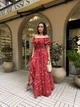 Платье длинное вечернее в цветок красного цвета 38530 42/48 - изображение 3