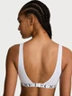Бюстгальтер бралет Victoria's Secret Cotton Exploded Logo Unlined Plugne Bralette White L (27229175) - зображення 2
