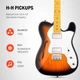 Гитарный набор Donner Music DJC-1000S Sunburst Electric Guitar EC1407 + чехол и аксессуары - изображение 6
