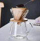Набор V60 Flow Brew Set 600 мл для заваривания кофе с пуровером, сервером и деревянной подставкой (9A1AF31B9584) - изображение 4