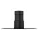 Вставка потолочная дымоходная, Ø120 мм, с квадратной пластиной, черная сталь 1 мм с термостойким покрытием Versia-Lux - изображение 2