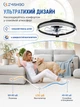 Потолочная люстра-вентилятор ZMISHIBO с LED-подсветкой, пультом ДУ и управлением через смартфон, 7 лопастей, 6 скоростей, реверсивный двигатель, 3000K–6000K, таймер, ультратихая работа, 220 В - изображение 9