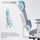 Крісло офісне OfficePro Skyline OC680-W-DG-DG - зображення 10