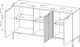 Комод Perfect Home Rock 3D/153 81.4x153x39.5 см, 3-дверный Бежевый + Дуб викинг (000012376397) - изображение 7
