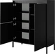 Комод високий Perfect Home Senso 3D 123.4x103.5x39.5 см, 3-дверний Чорний (000012376680) - зображення 2