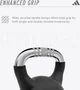 Гиря Adidas Kettlebell 4 кг, чорна - изображение 3