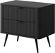 Тумба ночная Perfect Home Lante 2S 38x55.3x63.2 см, 2 ящика Черный (000012376677) - изображение 1