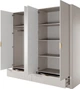 Шкаф платяной Perfect Home Lante 4D2S/213 54.6x208.4x213 см, 4-дверный, зеркало Бежевый (000012376708) - изображение 2