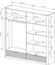 Шкаф платяной Perfect Home Lante 4D2S/213 54.6x208.4x213 см, 4-дверный, зеркало, черные ручки Бежевый (000012376993) - изображение 7