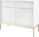 Комод Perfect Home Nova KSZ104 83x104x39 см, 2-дверний, 2 шухляди, золоті ніжки Білий (000012376882) - зображення 1