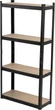 Стелаж металевий Profix 62033C 4 полиці 150 x 75 x 30 см Чорний (5903755198020) - зображення 2