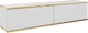Тумба под ТВ навесная Perfect Home Oro RTV135 MDF 135x32x30 см, 2-дверная Белый (000012376958) - изображение 1
