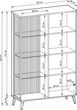 Витрина с подсветкой Perfect Home Vici WT103 39x162x103 см, 2-дверная Орех/кашемир (000012376987) - изображение 11