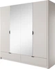 Шкаф платяной Perfect Home Lante 4D2S/213 54.6x208.4x213 см, 4-дверный, зеркало, черные ручки Бежевый (000012376993) - изображение 1