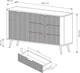 Комод Perfect Home Lante 1D3S/138 81.2x138.2x38 см, 1-дверний, 3 шухляди, золоті ніжки Білий (000012377611) - зображення 6