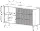 Комод Perfect Home Lante 1D3S/138 81.2x138.2x38 см, 1-дверний, 3 шухляди, золоті ніжки Білий (000012377611) - зображення 7