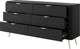 Комод Perfect Home Lante 6S/163 81.2x163.2x38 см, 6 шухляд, золоті ніжки Чорний (000012377005) - зображення 2