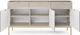Комод Perfect Home Nova KSZ154 83x154x39 см, 3-дверний, 3 шухляди, золоті ніжки Кашемір (000012377311) - зображення 3