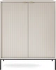 Комод високий Perfect Home Nova K104 125x104x39 см, 2-дверний, чорні ніжки Кашемір (000012377314) - зображення 2