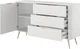 Комод Perfect Home Lante 1D3S/138 81.2x138.2x38 см, 1-дверний, 3 шухляди, золоті ніжки Білий (000012377611) - зображення 2
