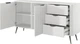 Комод Perfect Home Lante 2D3S/163 81.2x163.2x38 см, 2-дверний, 3 шухляди, чорні ніжки Білий (000012377614) - зображення 2