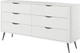 Комод Perfect Home Lante 6S/163 81.2x163.2x38 см, 6 шухляд, чорні ніжки Білий (000012377616) - зображення 1