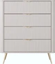 Комод Perfect Home Lante 4S/88 101x88.2x38 см, 4 шухляди, золоті ніжки Бежевий (000012377799) - зображення 3