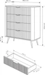 Комод Perfect Home Lante 4S/88 101x88.2x38 см, 4 шухляди, золоті ніжки Бежевий (000012377799) - зображення 7