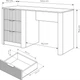 Стіл комп'ютерний, письмовий Perfect Home Lante 3S/140 140x55x76 см, 3 шухляди, золоті ручки Бежевий (000012377801) - зображення 6