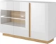Комод с витриной Perfect Home Marco 3D2W/138 90.5x138x40 см, 3-дверный Белый глянец/дуб грандсон (000012375470) - изображение 1