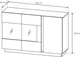 Комод с витриной Perfect Home Marco 3D2W/138 90.5x138x40 см, 3-дверный Белый глянец/дуб грандсон (000012375470) - изображение 5
