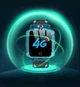 Дитячий розумний смарт годинник поворотним корпусом 360° Lemfo A50, GPS трекер, 4G сім карта, , подвійна камера, відеозвʼязок, прослушка, кнопка SOS та Face ID До 5 днів роботи Червоний з синім - зображення 4