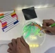 Світлодіодний планер-нічник / Планшет для малювання круглий / LED дошка для нотаток + маркери - зображення 3