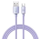 Кабель Baseus Crystal Shine USB-A to USB-C 1.2m Purple (CAJY000405) - зображення 1