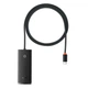 USB-хаб Baseus Lite Series Hub 4-in-1 USB-C to 4хUSB-A/USB-C 1m Black (WKQX030401) - зображення 1