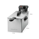 Фритюрниця Clatronic FR 3586 2000 Вт, 3 л, регульований термостат, кошик із ручкою, корпус із нержавіючої сталі, для картоплі фрі та закусок - зображення 6