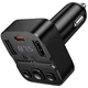 Автомобильный FM-модулятор HOCO E87 Delta Bluetooth 5.4 с быстрой зарядкой PD 20W + QC 3.0 15W Черный - изображение 5