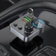 Автомобильный FM-модулятор HOCO E86 Alegria Bluetooth 5.4 с быстрой зарядкой PD 30W + QC 3.0 18W Черный - изображение 6